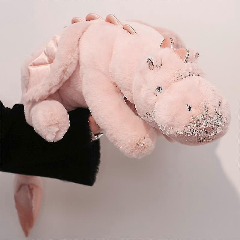 Cute Plush Dragon, Weighted Dinosaur Toy Children Adult Gift Or Decoration Pink 110cm - Image 1