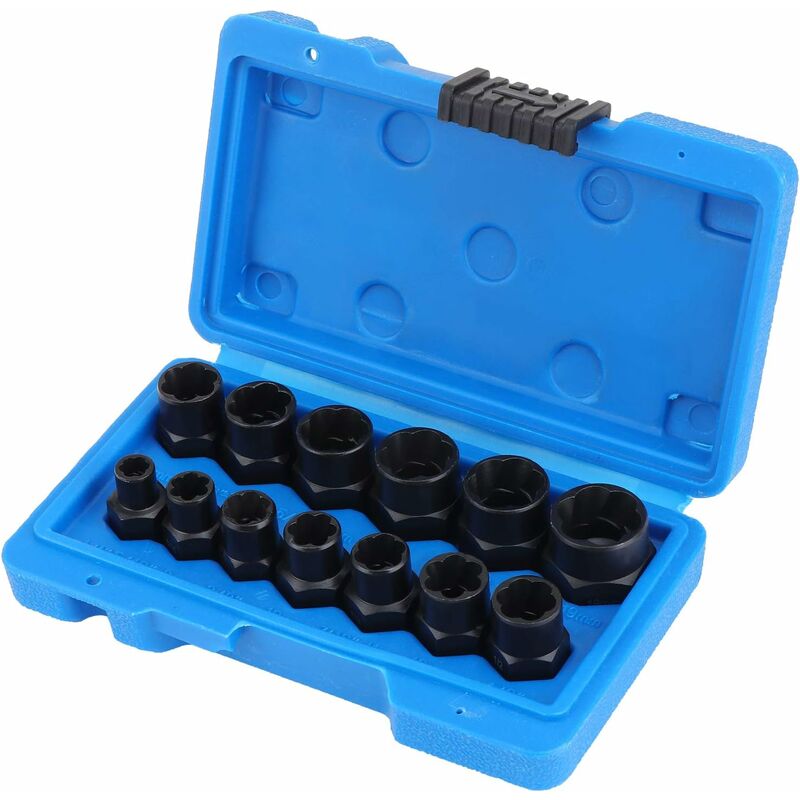 Socket wrench sets, nut extractor, socket for damaged bolts (13 pieces) - Image 1