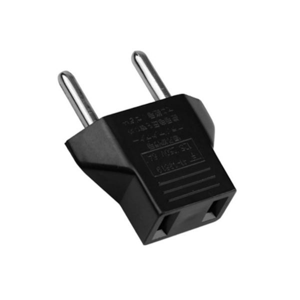 US to EU adapter (black) - Image 1