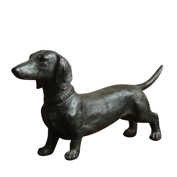 Resin Dachshund Ornament Dachshund Statue Ornament Dog Antique Collectible - Image 1