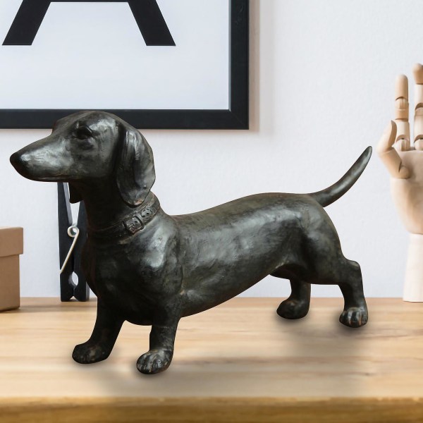 Resin Dachshund Ornament Dachshund Statue Ornament Dog Antique Collectible - Image 3