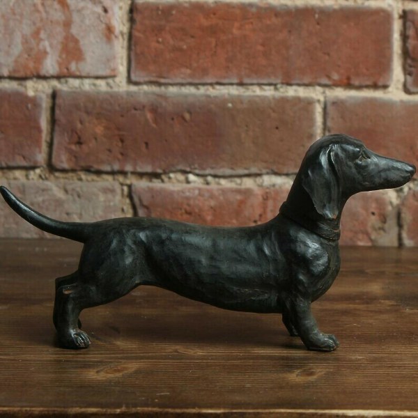Resin Dachshund Ornament Dachshund Statue Ornament Dog Antique Collectible - Image 4