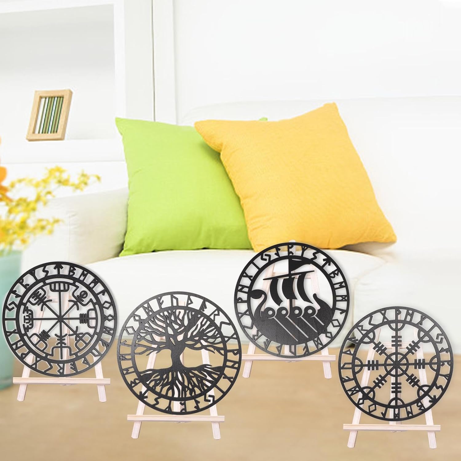Metallic Viking Wall Art | Nautical Nordic Compass Decor for Bedroom or Living Room - Image 2