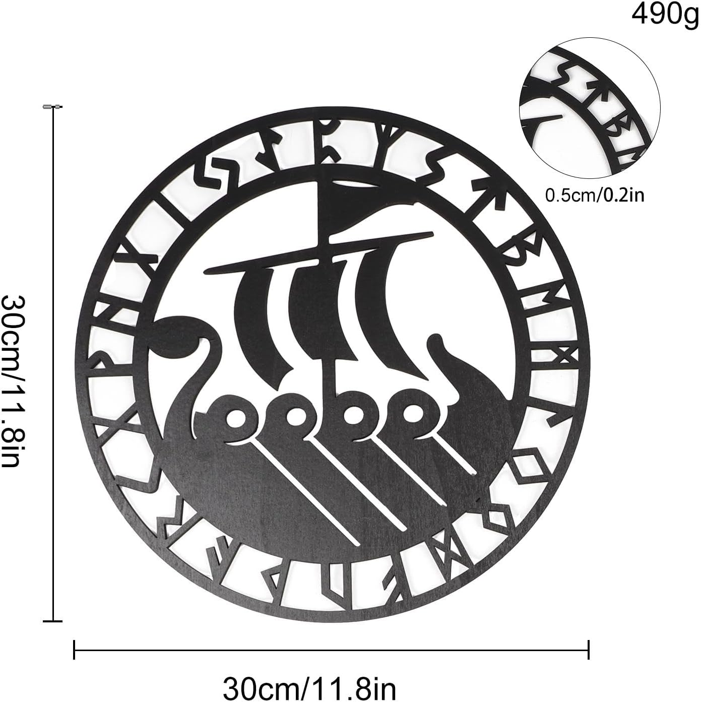 Metallic Viking Wall Art | Nautical Nordic Compass Decor for Bedroom or Living Room - Image 7