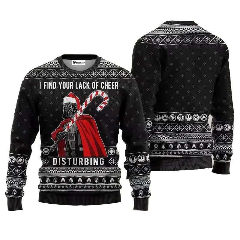 Santa Claus Darth Vader Ugly Christmas Sweater Star Wars The Mandalorian Men's Sweater Autumn Winter Women's Sweatshirt style 2 style 2 style 2 M - Image 4