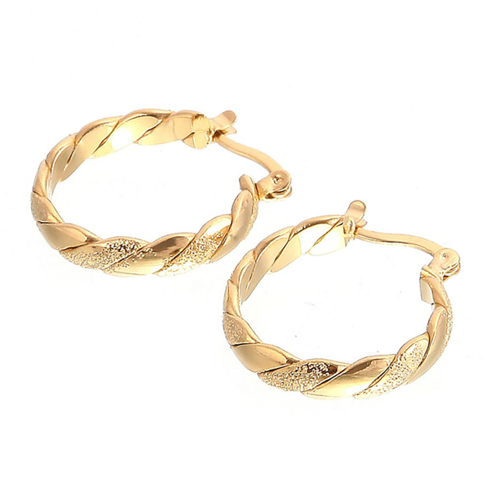 14k Gold Hoops Earrings for Christmas Parties - Image 1
