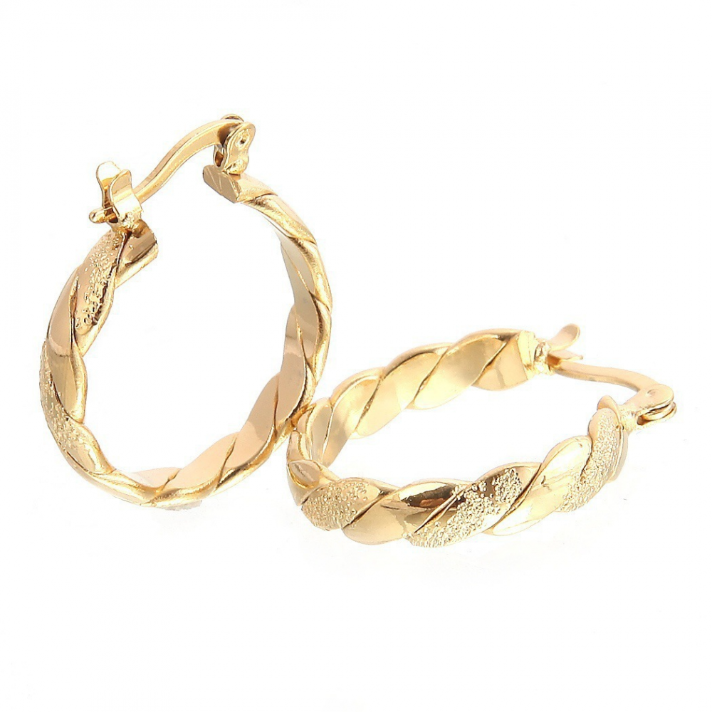 14k Gold Hoops Earrings for Christmas Parties - Image 2