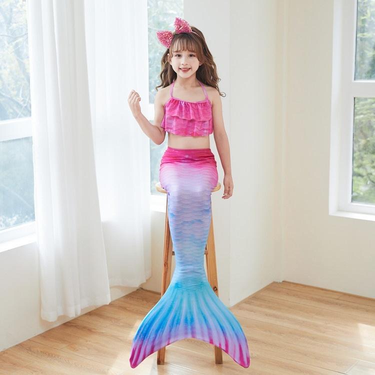 Halloween Deals Mermaid Swimsuit Monofin Mermaid Fins Kids Mermaids Package A (3 pcs Package Pack A (3 pcs) L (7-9 \u00e5r) - Image 5