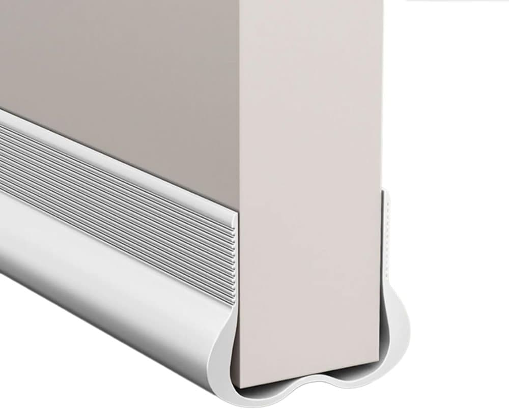 Soundproofing Door Strip - Door Bottom Sealing Strip - White - 93 cm - For Draught, Sound and Dust Insulation - Image 1
