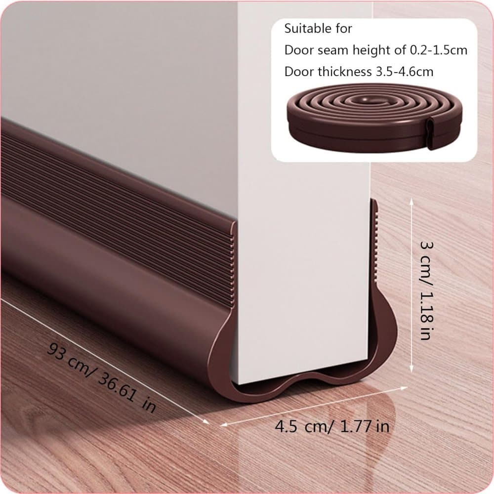 Soundproofing Door Strip - Door Bottom Sealing Strip - White - 93 cm - For Draught, Sound and Dust Insulation - Image 7