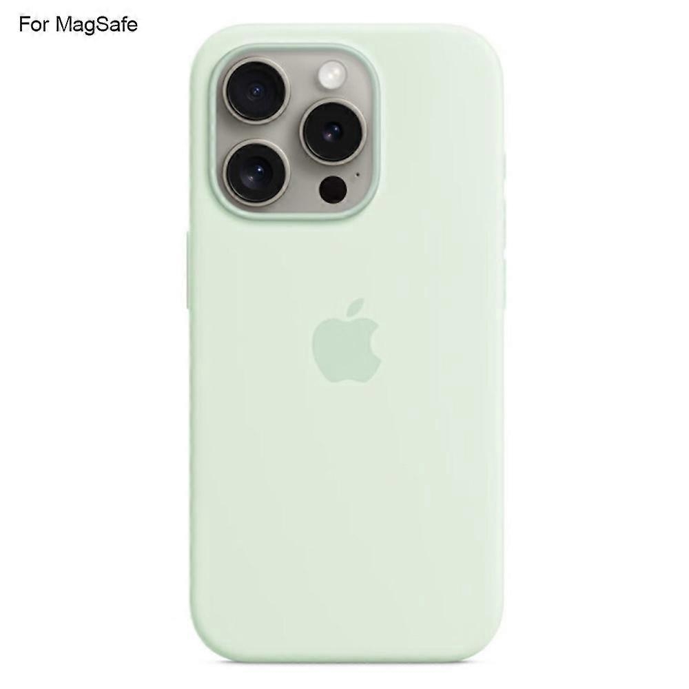 Compatible with iPhone 15 Pro Case MagSafe Liquid Silicone Back [Induction Popover] - Perfect Mint Green_MGF Mint Green - Image 1