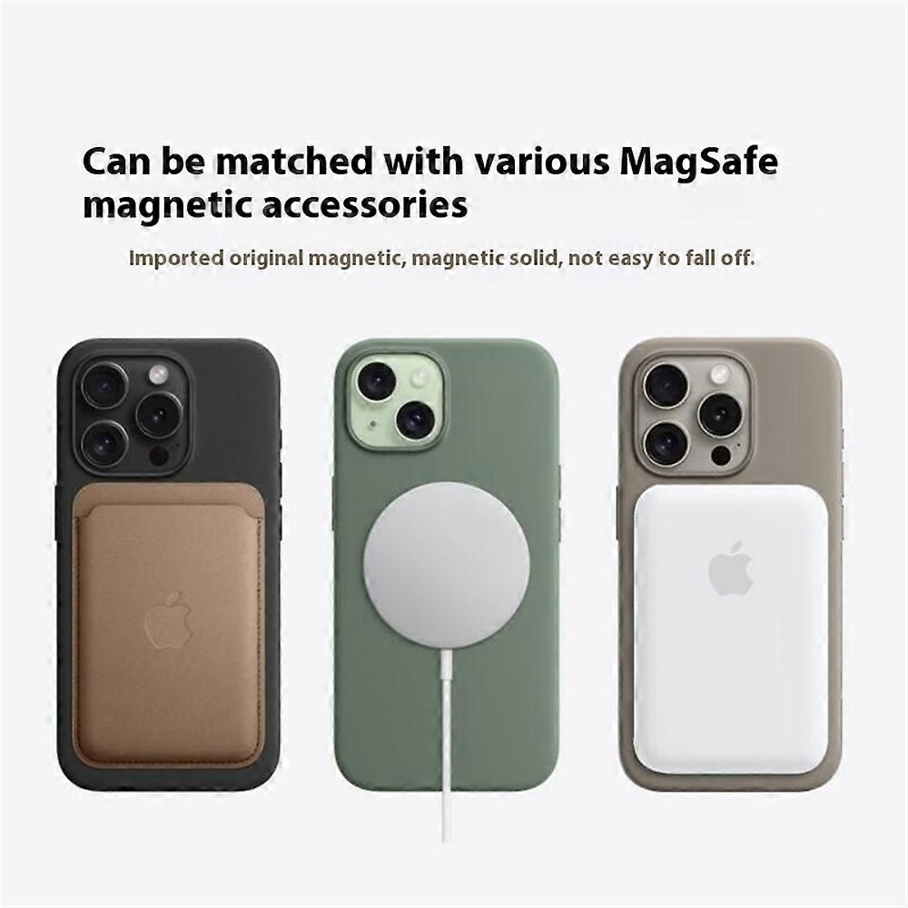 Compatible with iPhone 15 Pro Case MagSafe Liquid Silicone Back [Induction Popover] - Perfect Mint Green_MGF Mint Green - Image 5