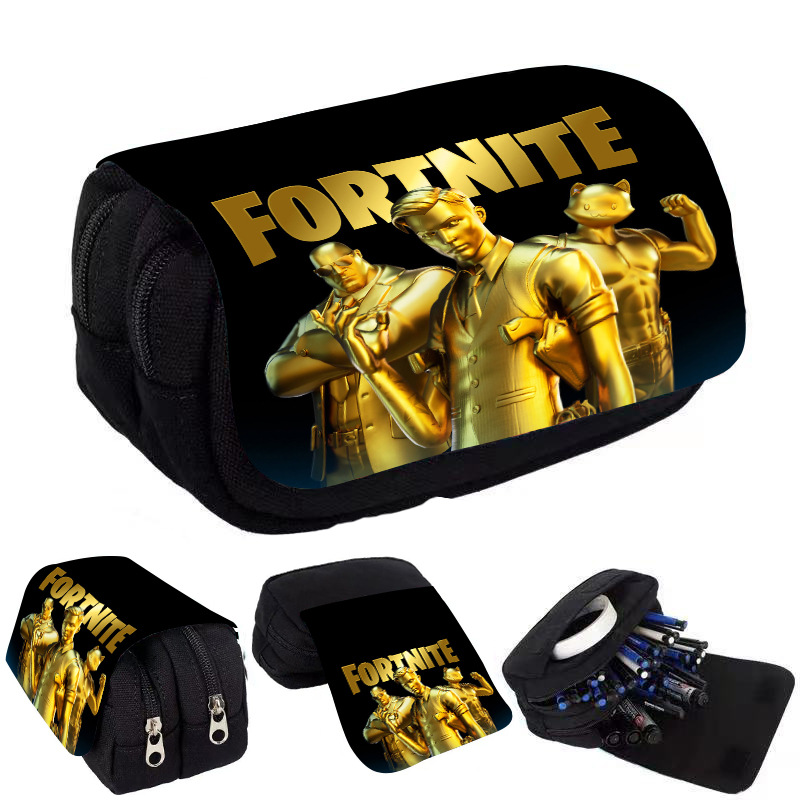 F-ortnite pencil case for girls, children's pencil case with zipper, cartoon anime pencil case for school, school supplies gift C - Image 1