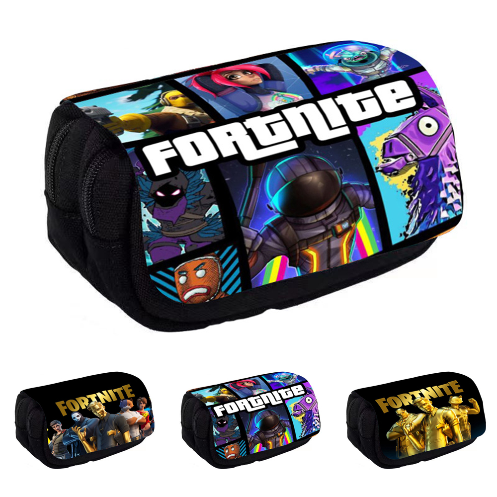 F-ortnite pencil case for girls, children's pencil case with zipper, cartoon anime pencil case for school, school supplies gift C - Image 2