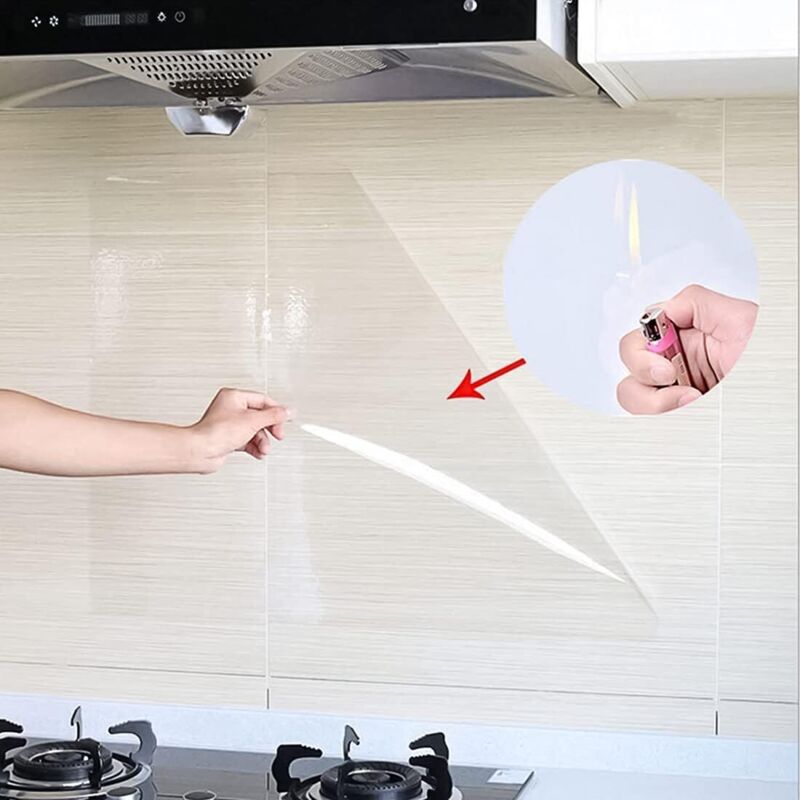 Transparent Self-Adhesive Film 45x500cm Oil-Resistant Waterproof Vinyl Roll Stickers for Kitchen Wall Furniture Protection Decorative Film - Image 2
