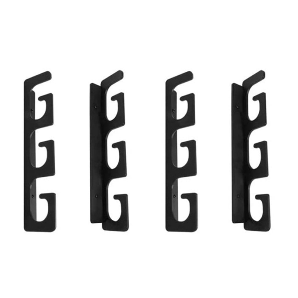 Set of fishing rod holders for garage, 6 rods - Fishing rod holders for wall and ceiling, fishing rod storage 0.46 Black - Image 1