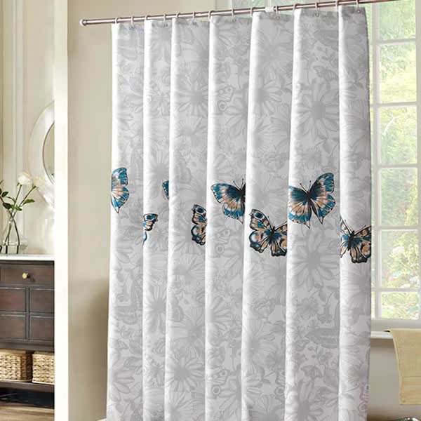 NEW Shower Curtain 220X200cm, Bathroom Curtains With Hooks Mildew Resistant - Image 1