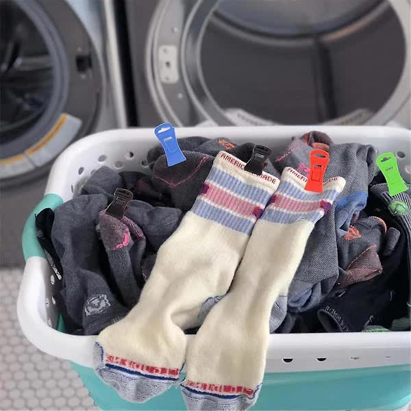 60 sock clips for washing machine and dryer, laundry clips with hooks, sock set - Image 2