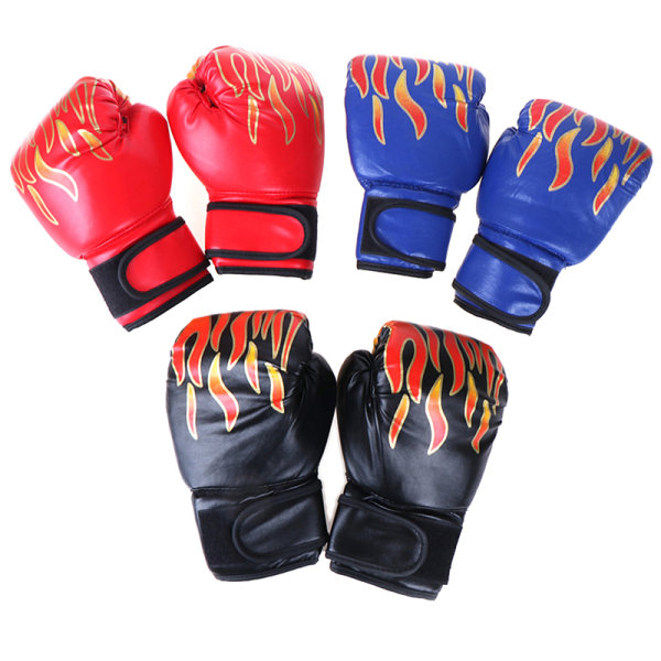 Boxing Gloves Children Junior Youth Sparring Training Kickboxing Red One Size Blue - Image 1