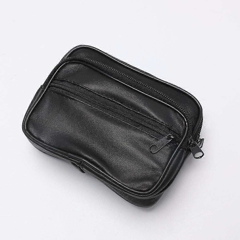 Men's Genuine Leather Belt Wallet Bag Pouch Waist Bag Loop Card Holder - Image 1
