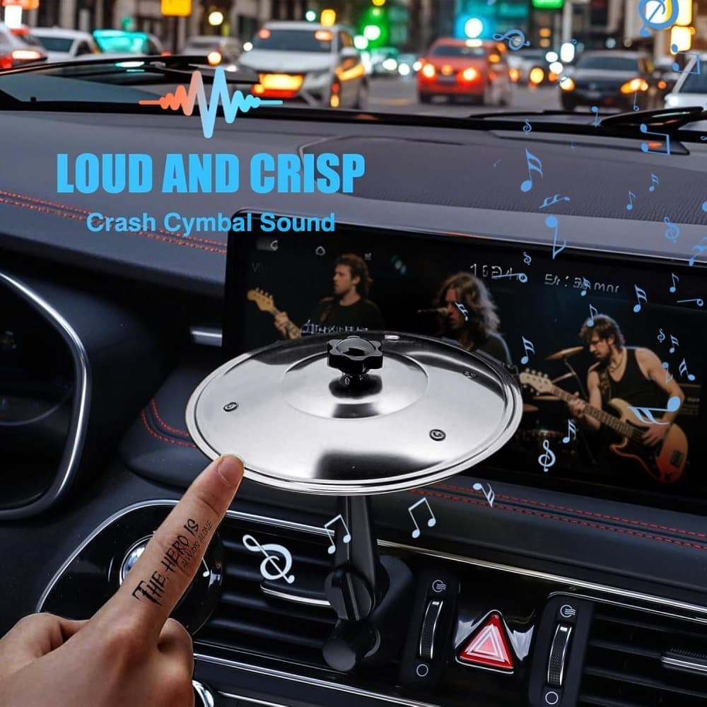 Car Drum & Car Cymbal – Air Valve Bracket, 1/2-pack Gold/Silver, Funny Car Accessories Silver 2 pcs - Image 3