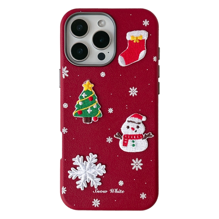 iPhone 16 Pro Max Christmas Series Frosted PC Hybrid TPU Case Cover_tfrf 3D Christmas - Image 1