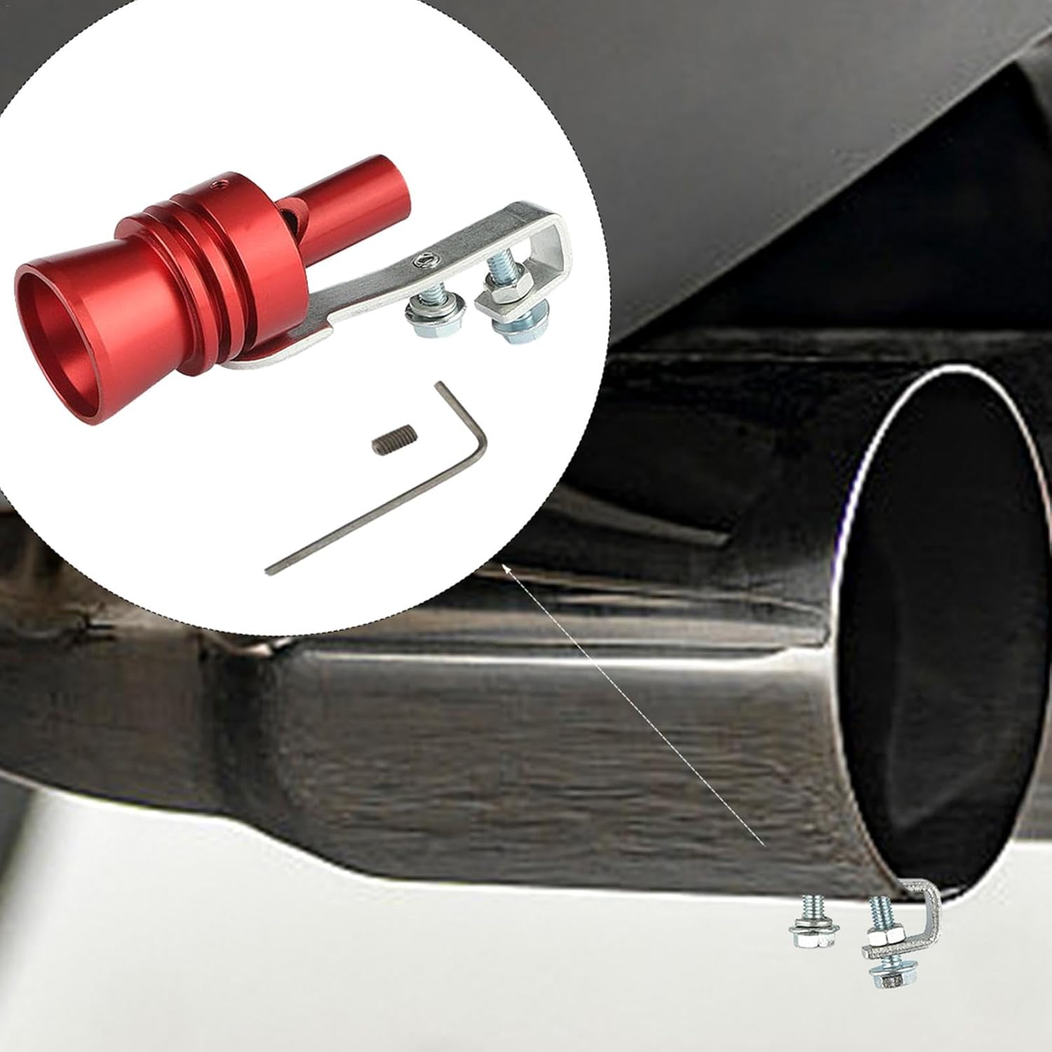 Lightweight Turbo Exhaust Whistle, Car Exhaust Pipe Sound Amplifier XL - Image 3