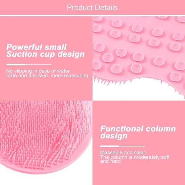 Silicone foot scrub for shower, silicone foot brush, silicone foot scrub for cleaning and massaging feet in the shower_qcx - Image 1