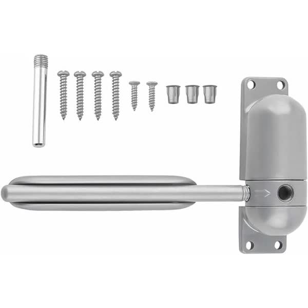 Adjustable Durable Door Closer Surface Mounted Automatic Door Spring for Self-Closing (Gray) - Image 2
