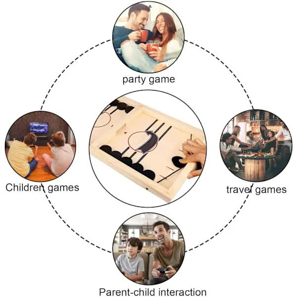 Fast Sling Puck Game, Wooden Hockey Game, Super Soccer Table - Image 4