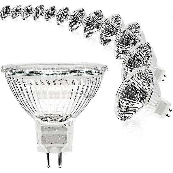 MR16 spotlight bulb 12V 20W GU5.3 dimmable 2-pin halogen bulb warm white light 2700K 12-pack - Image 1
