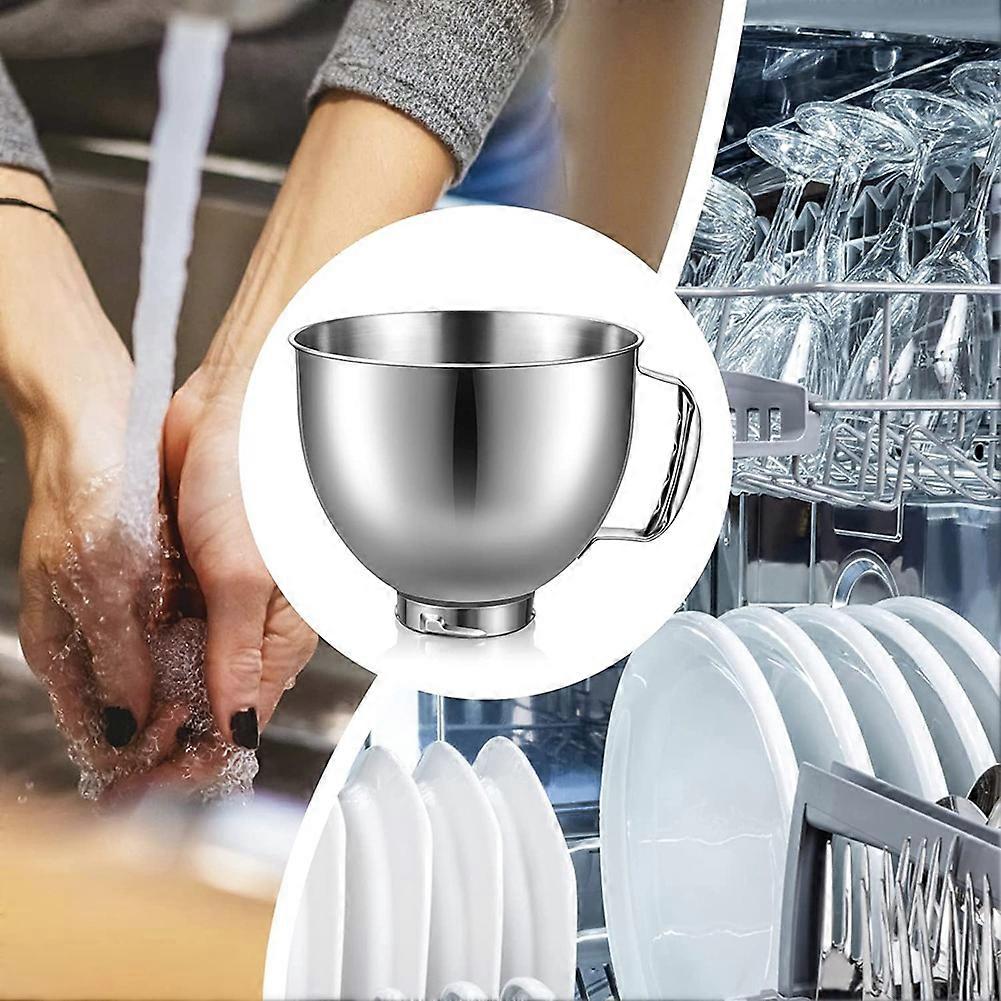 Stainless Steel Bowl for KitchenAid 4.5-5 Quart Tilt Head Stand Mixer, for KitchenAid Mixer Bowl, Di (FMY)_MGF Silver - Image 5