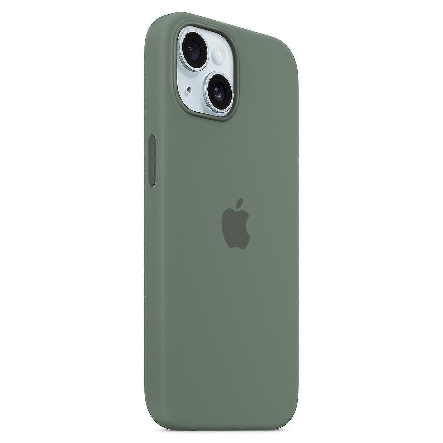 iPhone 15 Case Compatible with MagSafe Scratch-resistant Silicone Case - Red Gr_OF Green iPhone 15 - Image 2