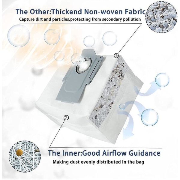 12-pack vacuum cleaner bags for Roborock Q7 Max /q7 Max+ / Q7 Max Plus - Image 4