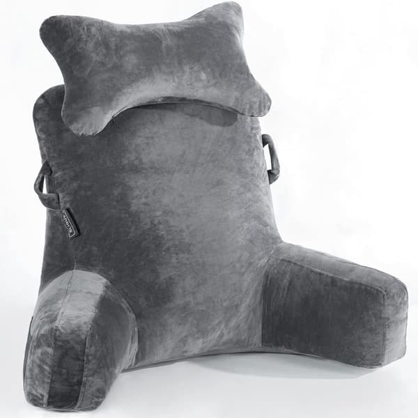 Extra Large Back Cushion with Armrests – Reading and Sitting Cushion for Bed & Sofa - Image 1
