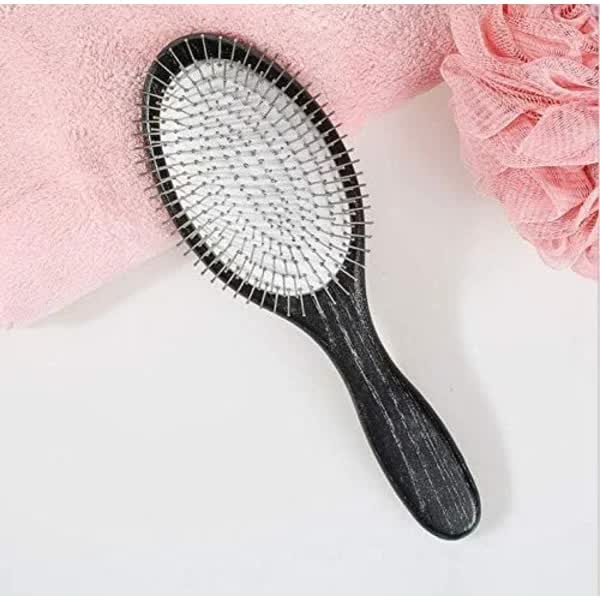 Paddle Brush with Metal Spikes - Hairbrush for Women/Men/Children to Detangle and Massage, Anti-Static, Best for All Hair Types - Image 2