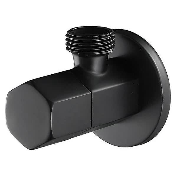 Black Shut-off Valve Angle Faucet Brass Diverter Toilet Valve Shower Nozzle Connector Solid Brass Coupling Faucet Bracket - Image 1