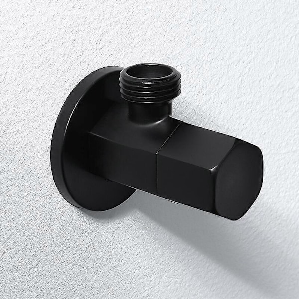 Black Shut-off Valve Angle Faucet Brass Diverter Toilet Valve Shower Nozzle Connector Solid Brass Coupling Faucet Bracket - Image 4