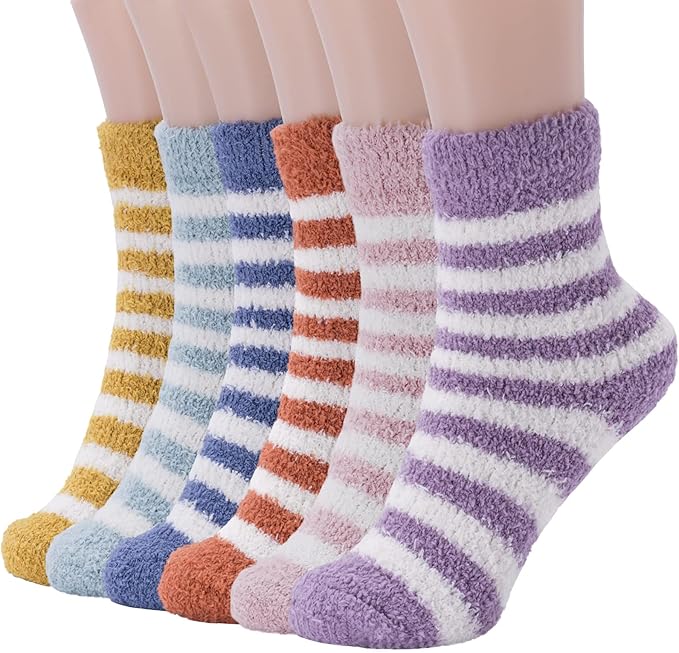 Pairs Warm Soft Socks Women, Sleep Socks for Women, Soft Microfiber Thick Soft Socks Women Size 36-40 for Winter_jarx - Image 1