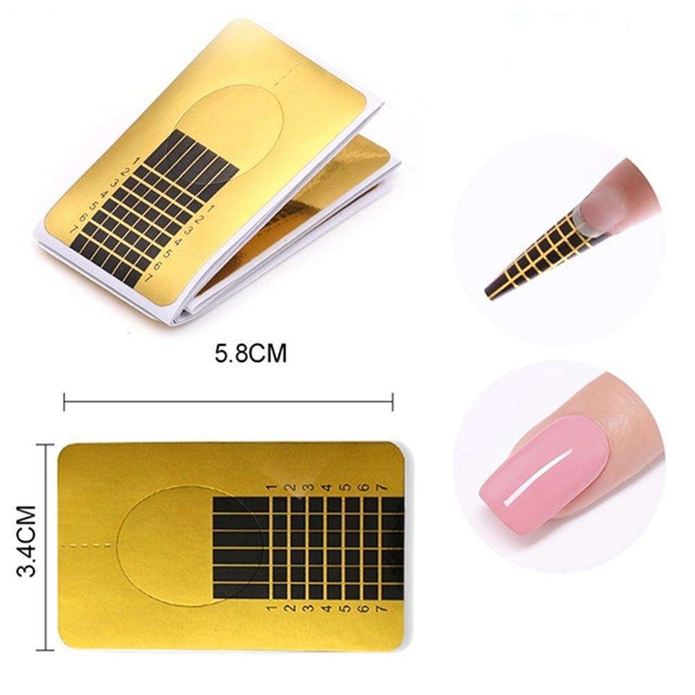 500 pcs Gold Nail Templates - Nail Forms, Nail Template, Nail Forms_yux - Image 3