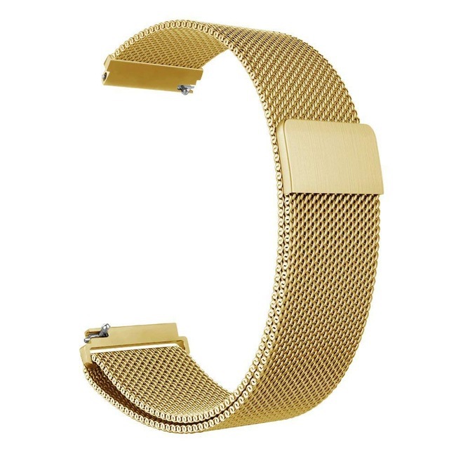 Stainless Steel Milanese Magnetic Bracelet for Garmin venu 2/venu SQ/venu 2S Venu2S Gold - Image 1