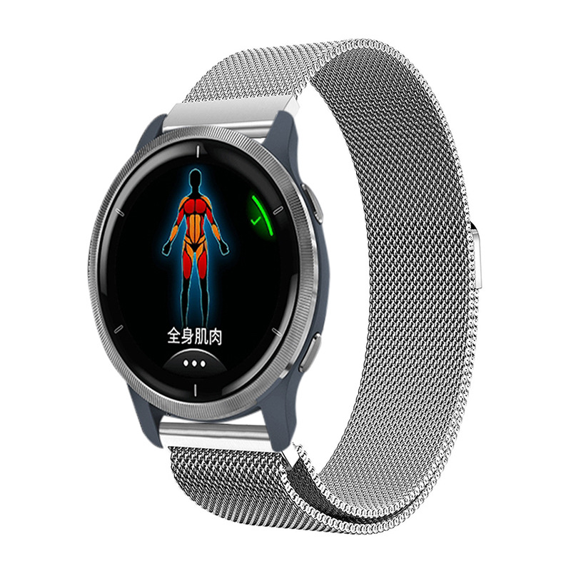 Stainless Steel Milanese Magnetic Bracelet for Garmin venu 2/venu SQ/venu 2S Venu2S Gold - Image 3