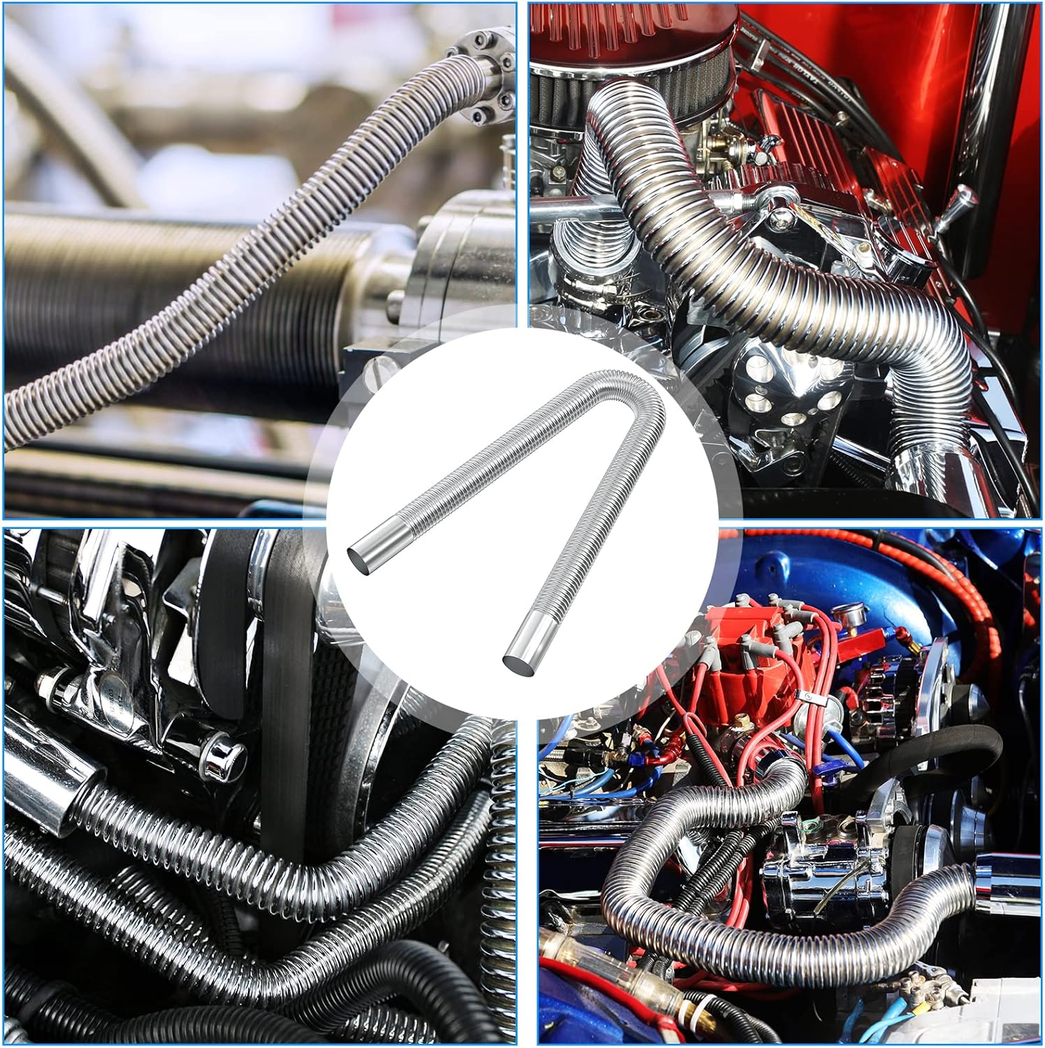 Exhaust pipe for parking heater, 60 cm stainless steel exhaust pipe car exhaust pipe with 2 stainless steel clamps for diesel heater_sai 60cm - Image 7