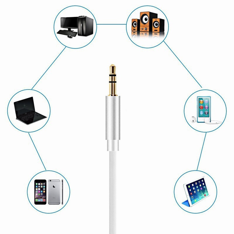 For iPhone Aux Cable Car Aux Cable Apple to 3.5mm Aux Cable - 1m Pink 1m - Image 3
