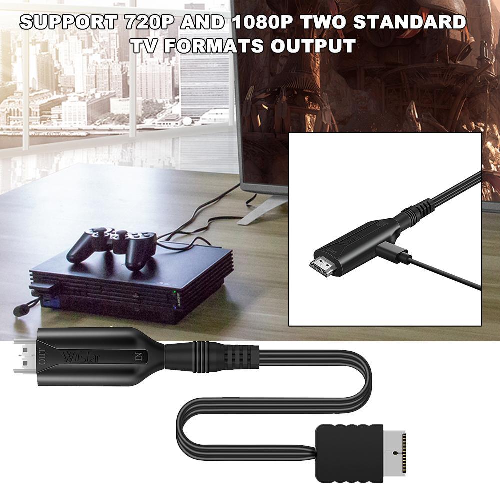 For Playstation 2 PS2 to HDMI Compatible Adapter Cable HD RCA AV Prof Hot O3 - Image 3