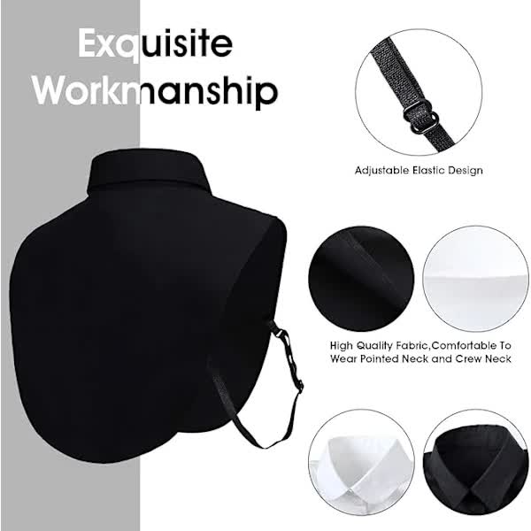 pcs Detachable collars, black and white - Image 3