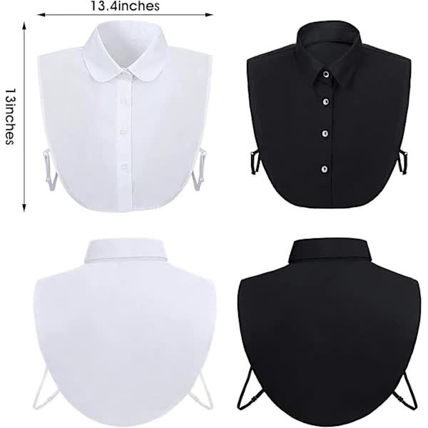 pcs Detachable collars, black and white - Image 5