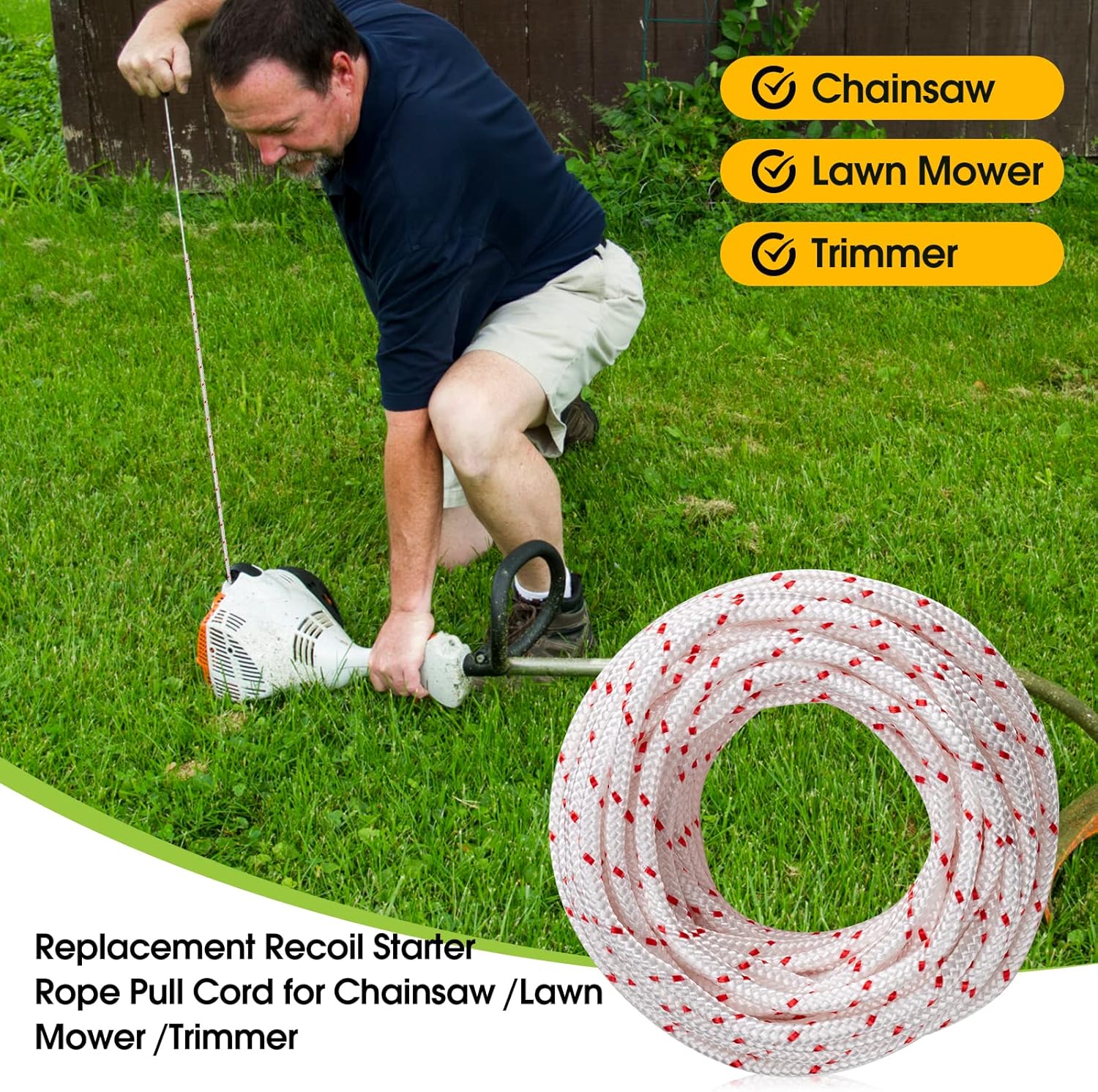 10 meter replacement starter cord for Husqvarna STIHL Craftsman 3.5 mm - Image 3