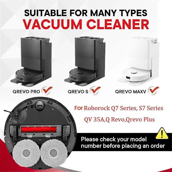 6-pack rubber brushes for Qrevo S/MaxV/Pro/Plus, Q series, S7 series, series, 35A vacuum cleaner parts - Image 2