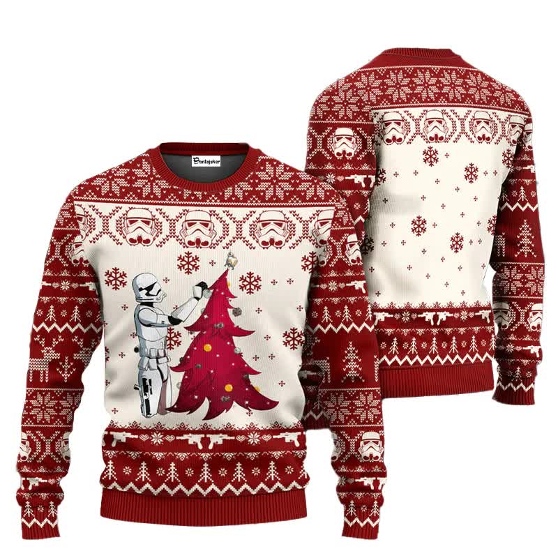 Santa Claus Darth Vader Ugly Christmas Sweater Star Wars The Mandalorian Men's Sweater Autumn Winter Women's Sweatshirt style 2 style 2 style 2 L - Image 2